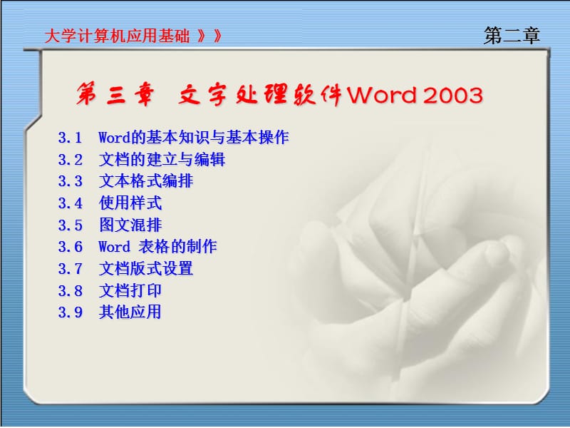 第三章MicrosoftWord2003文字处理软件.ppt_第2页