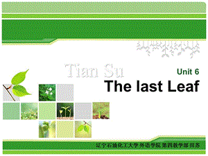 全新版大学英语第三册unit 6-The last leaf.ppt