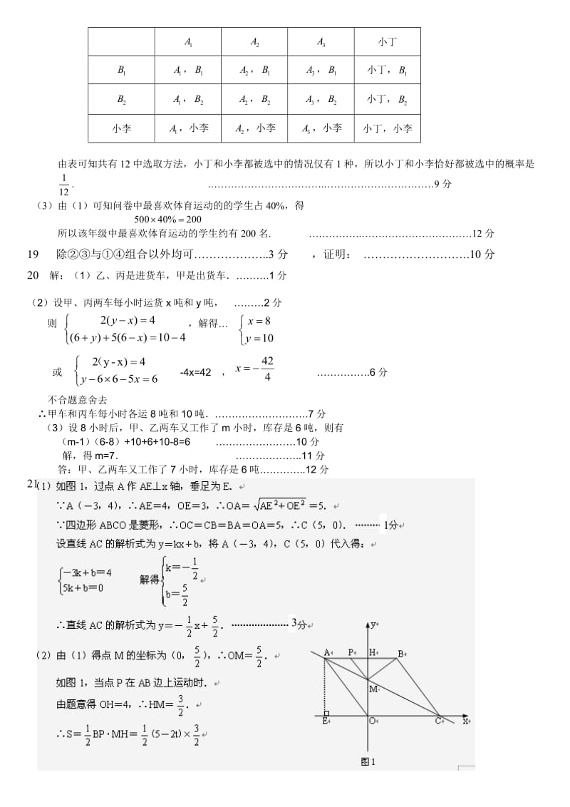福州十八中数学中考模拟试卷评分标准.doc_第2页