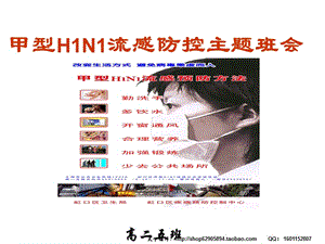 甲型H1N1流感防控主题班会.ppt