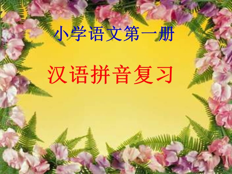 小学语文第一册汉语拼音复习课件.ppt_第1页
