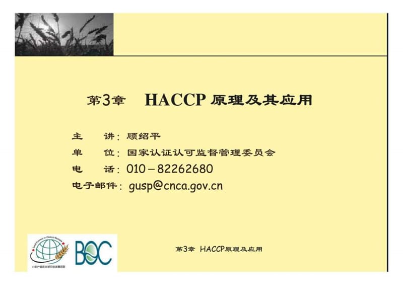 食品安全丶质量管理及相关标准体系培训 第3章 HACCP 原理及其应用.ppt_第2页