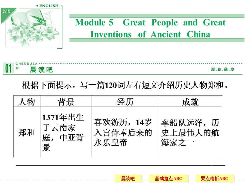 【外研版必修3】2014高考英语一轮复习配套课件：_Module_5_Great_People_and_Great__Inventions_of_Ancient_China48张PPT.ppt_第1页