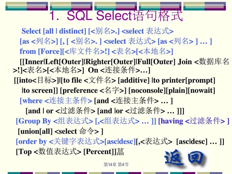 SQL查询命令_计算机软件及应用_IT计算机_专业资料.ppt_第3页