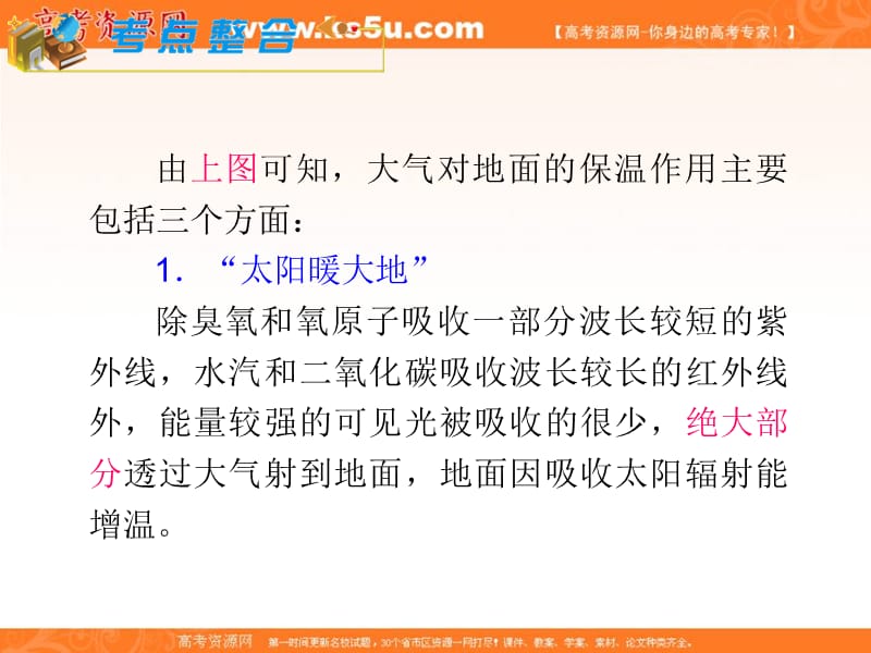 高中总复习第轮地理模块必修大气的垂直分层和大气受热过程.ppt_第3页