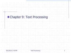 第09章文本处理TextProcessing.ppt