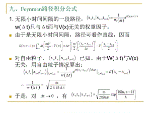 九Feynman路径积分公式.ppt