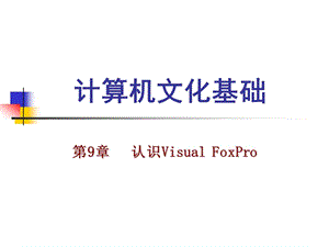 第9章认识VisualFoxPro.ppt