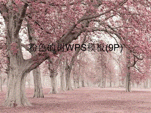 粉色的树WPS模板9P.ppt