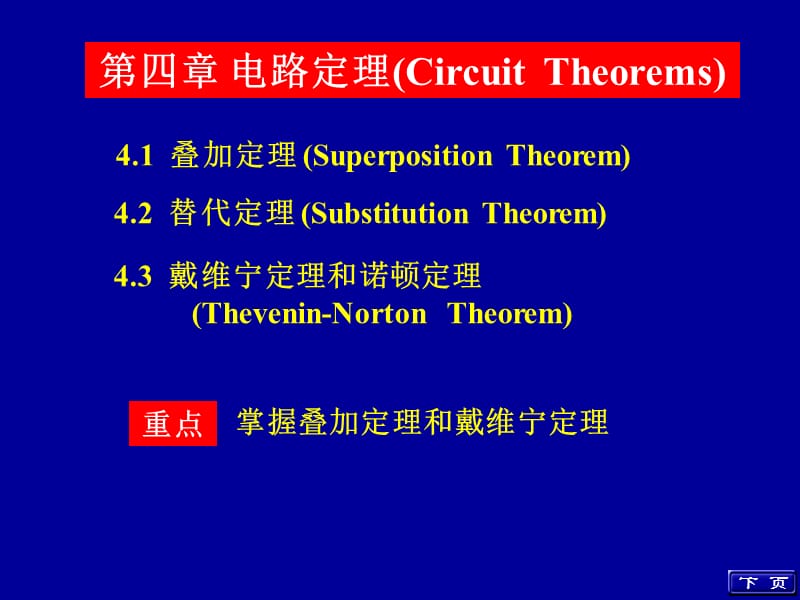第四部分电路定理CircuitTheorems教学课件.ppt_第1页