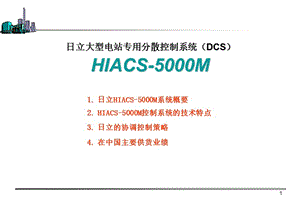 日立大型电站专用分散控制系统DCSHIACS5000M.ppt