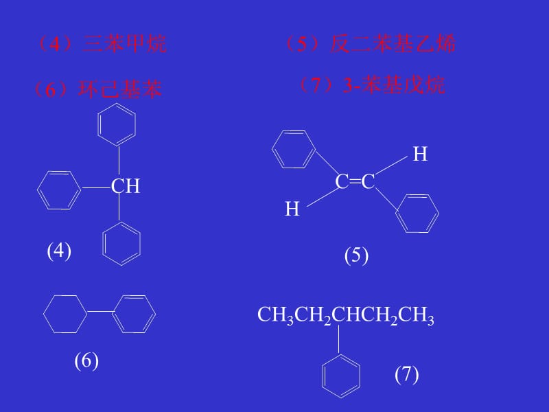 写出单环芳烃C6H2的同分异构体的构造式并命名之.ppt_第3页