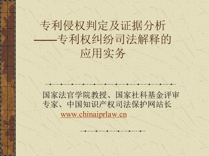 专利侵权判定及证据分析shanghai.ppt_第1页