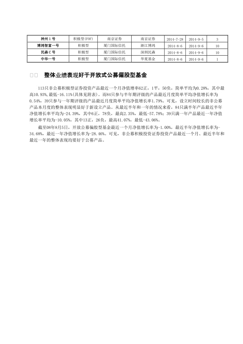 非公募证券集合理财产品月度评级报告(天相).doc_第2页