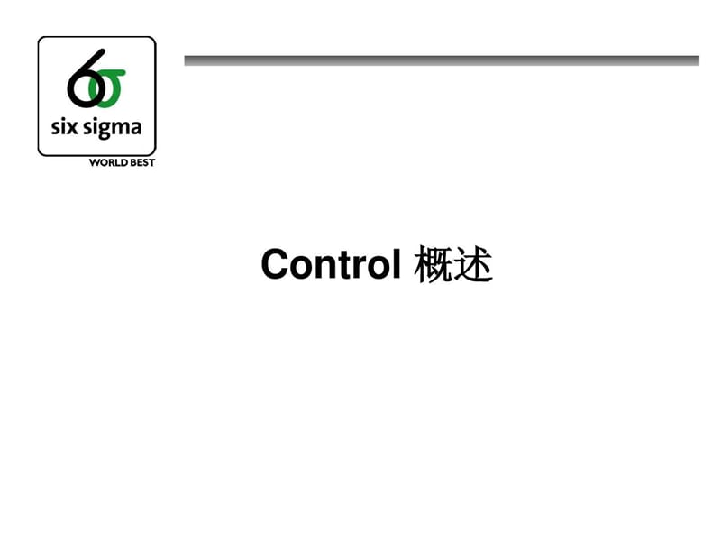 西格玛培训讲座05_DMAIC_Control.ppt_第1页