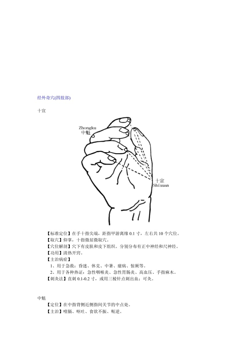 2019经外奇穴(四肢部).doc_第1页
