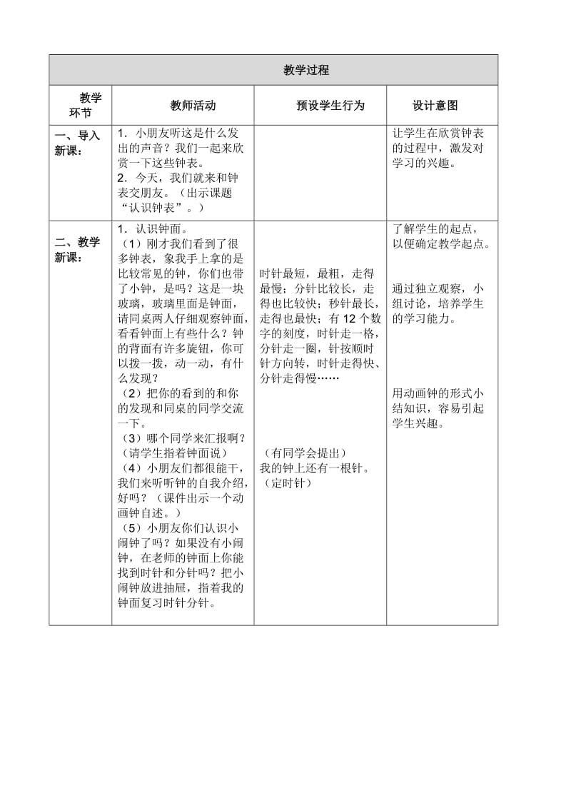 一年级认识钟表教学设计.doc_第2页