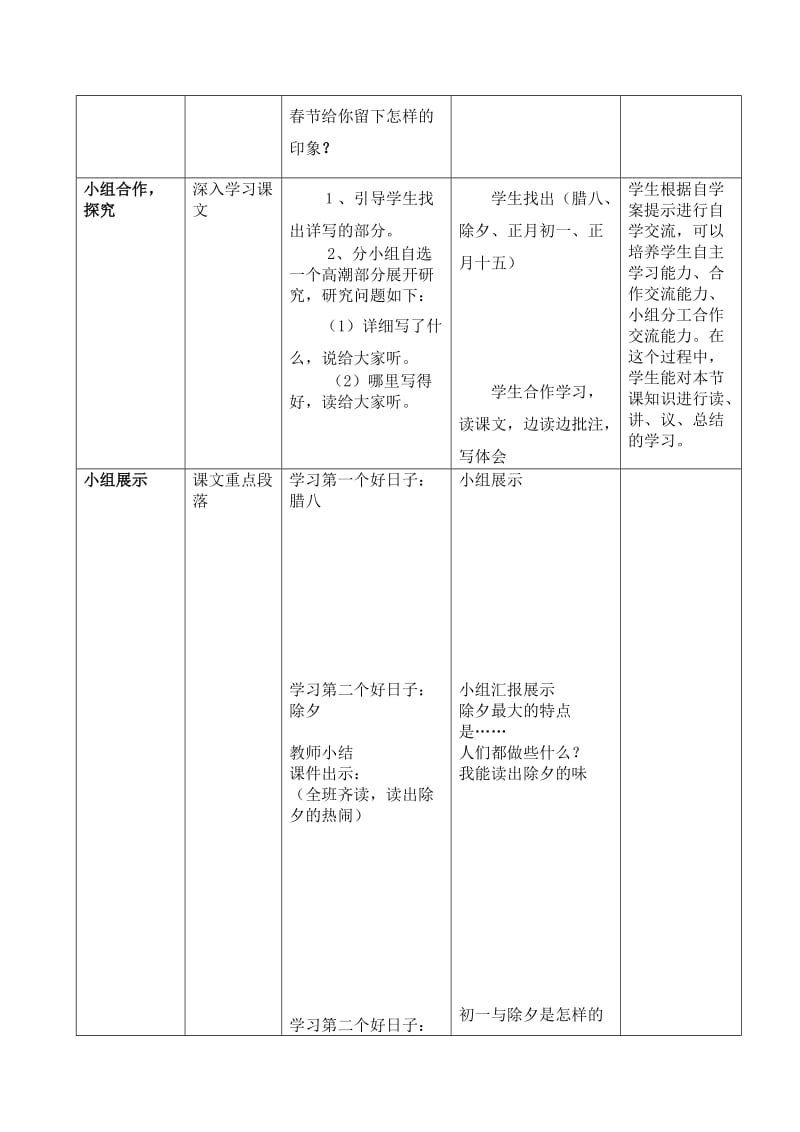 六年级：北京的春节.导学案及反思doc.doc_第3页