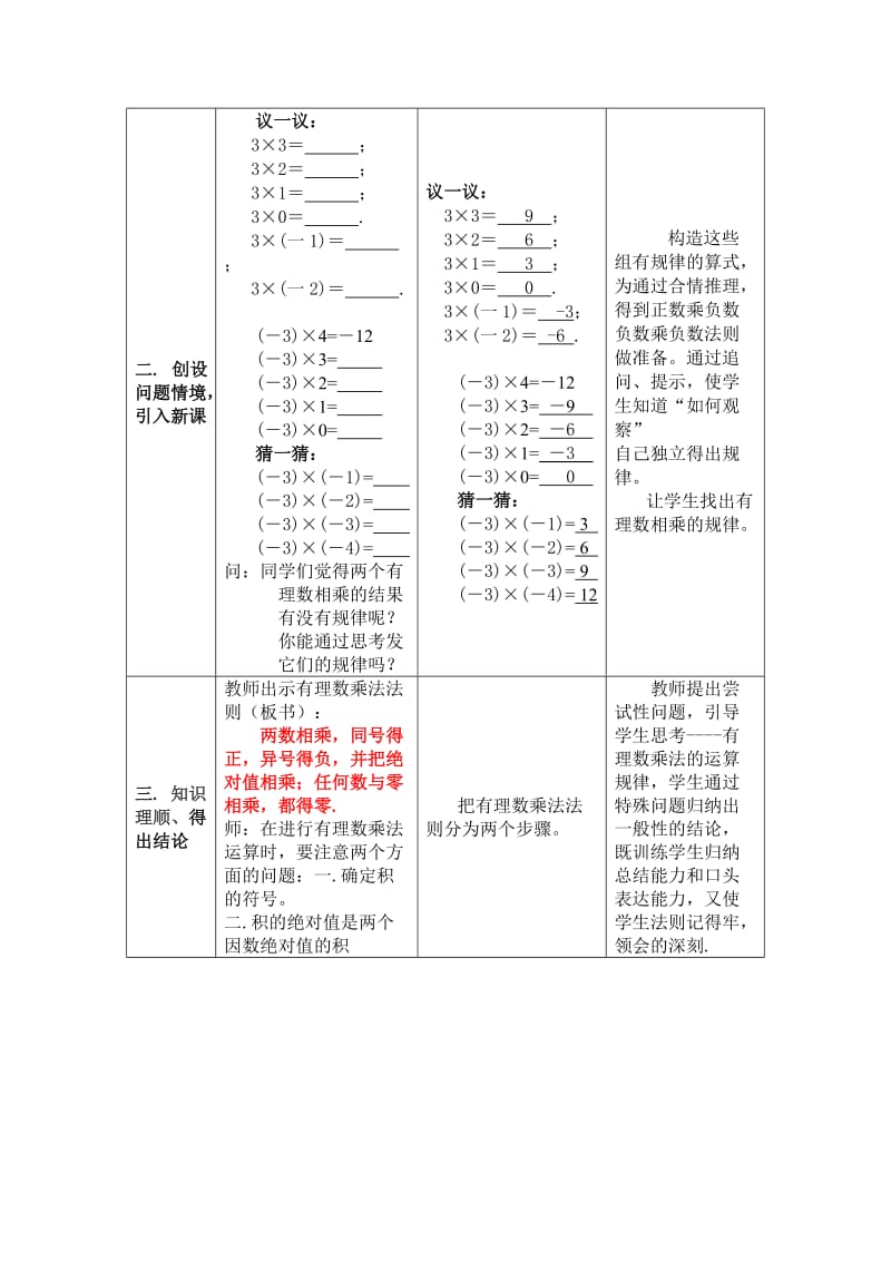 1.4.1_有理数的乘法(1)教学设计.doc_第2页