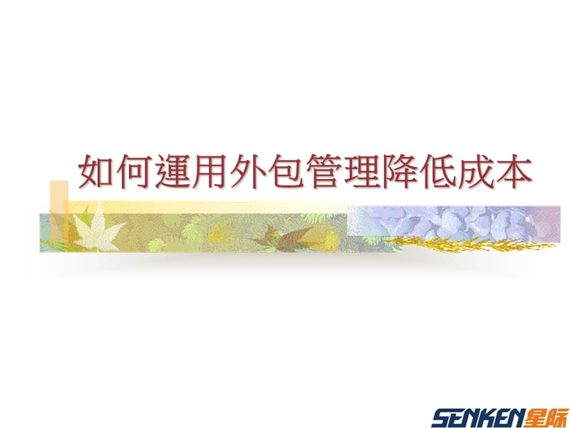 如何运用外包管理降低成本0.ppt_第1页