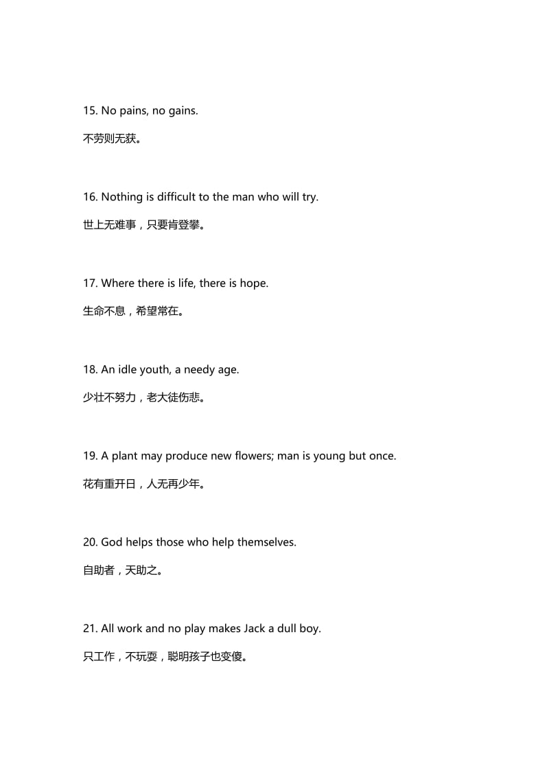 初中英语写作必备的60条谚语.doc_第3页
