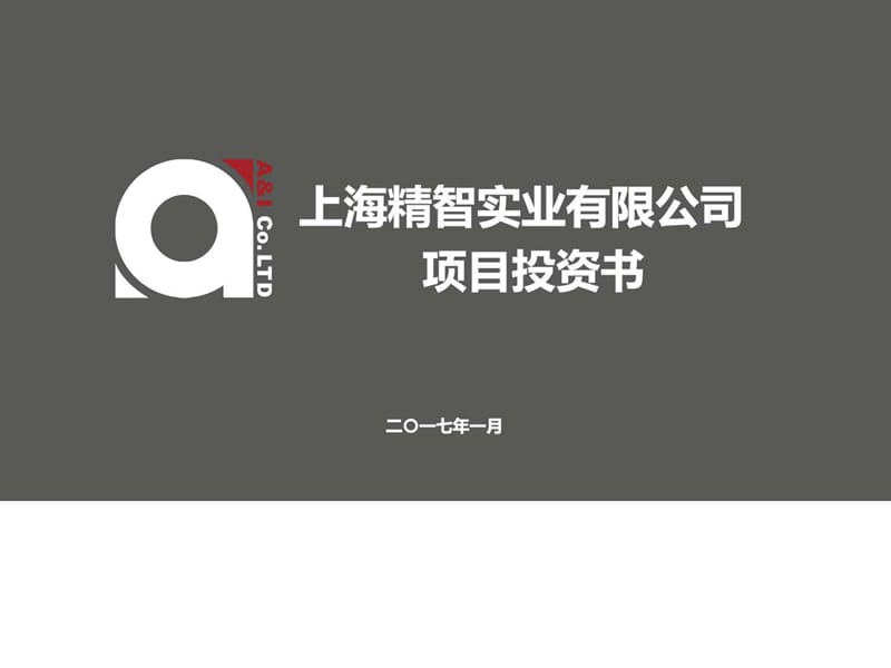 [20170120修订版]上义海精智实业有限公司投资建议书.ppt_第1页