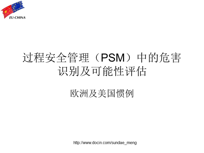 2019【课件】过程安全管理（PSM）中的危害识别及可能性评估.ppt_第1页
