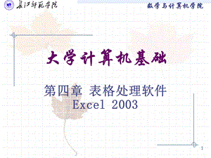 第4章表格处理软件Excel2003.ppt
