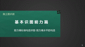 施工图识读——单元2.2.3剪力墙标准构造详图-1剪力墙水平筋构造.pptx