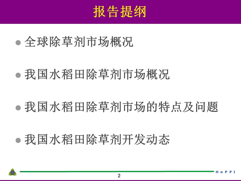 中国稻田除草剂市场现状及产品开发动态2013年.ppt_第2页