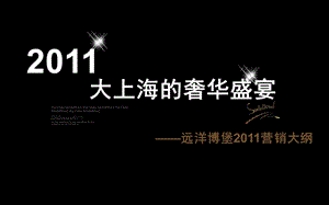 2011大上海的奢华盛宴-远洋博堡2011营销大纲.ppt