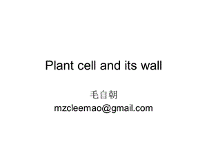 高级植物生理学课件第一章细胞及细胞壁.ppt