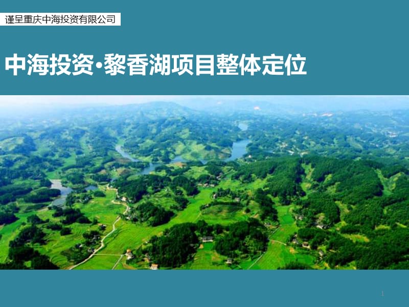 2012年重庆中海投资·黎香湖项目整体定位.ppt_第1页