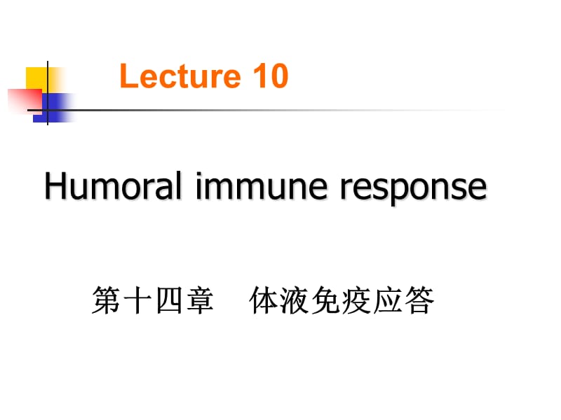《医学免疫学教学课件》10 humoral immunity.ppt_第1页