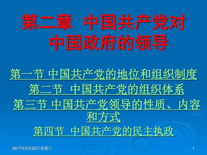 中国共产党对中国政府的领导_图文.ppt.ppt_第1页