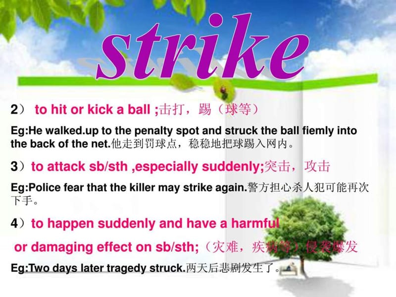 综英词语讲解之 strike 英文版.ppt.ppt_第3页