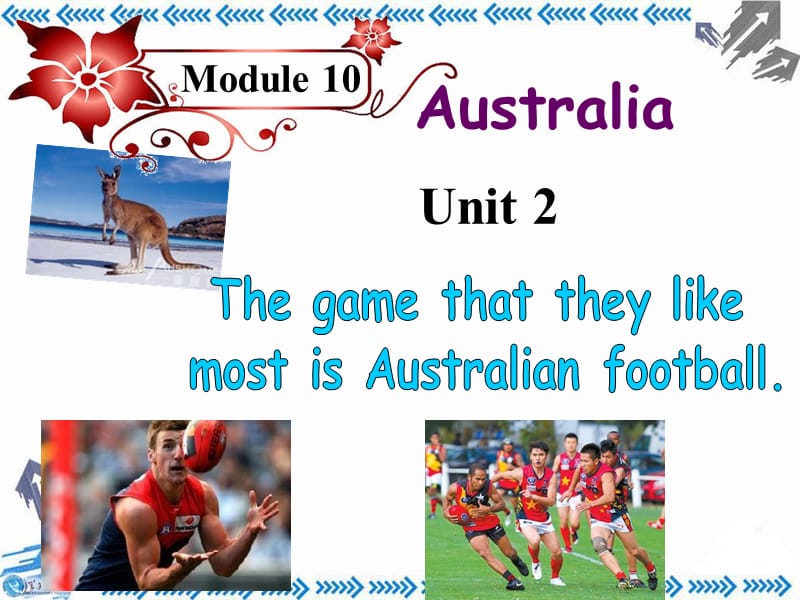 外研版初中英语九年级上册Module 10 Australia Unit 2 The games that they like most is Australian football课件.ppt_第2页