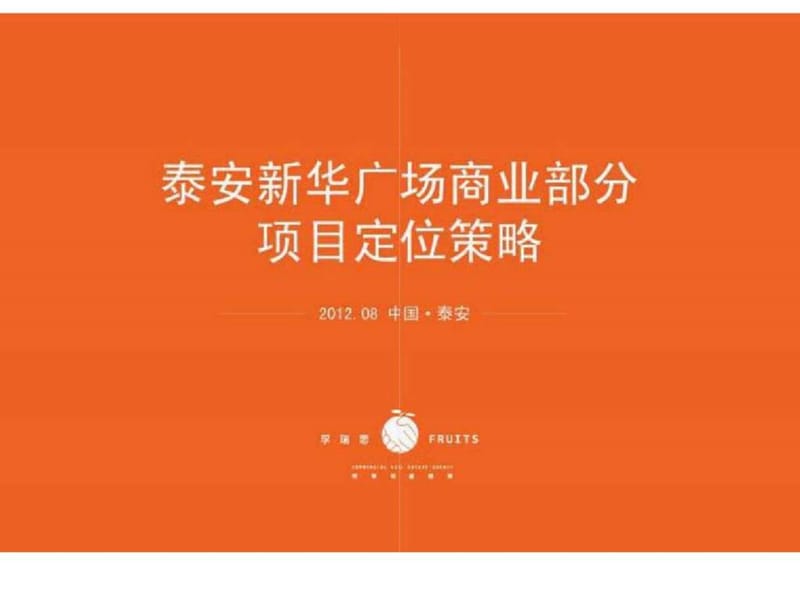 2012年泰安新华广场商业部分项目定位策略.ppt_第1页