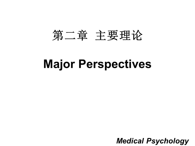 二章主要理论MajorPerspectives.ppt_第1页