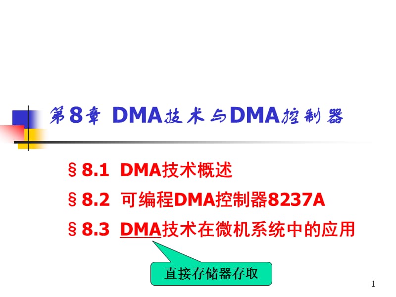 第8章DMA技术与DMA控制器.ppt_第1页
