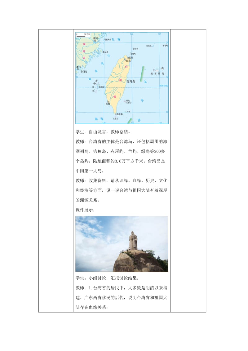 八年级地理下册8.2台湾省的地理环境与经济发展教案1新版湘教版201708152132.doc_第3页