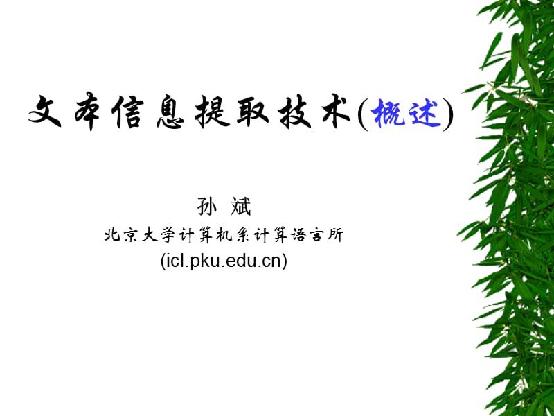 孙斌北京大学计算机系计算语言所iclpkueducn.ppt_第1页