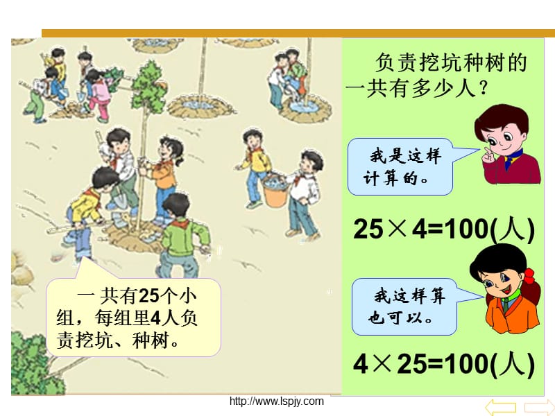 人教版四年级数学下册乘法运算定律课件.ppt_第3页