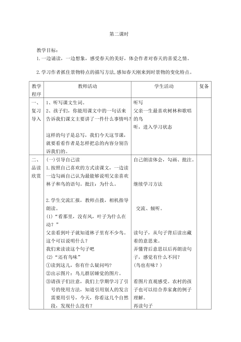 2019年昆阳镇二小张辉父亲树林和鸟精品教育.doc_第1页
