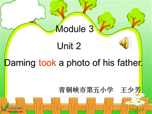 2019年讲课Module3Unit2_Daming_took_a_photo_of_his_father.[1]精品教育.ppt