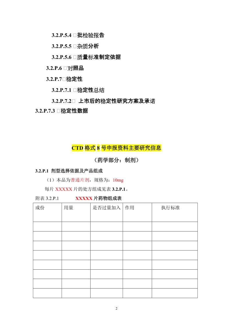 CTD格式模板资料制剂.doc_第2页