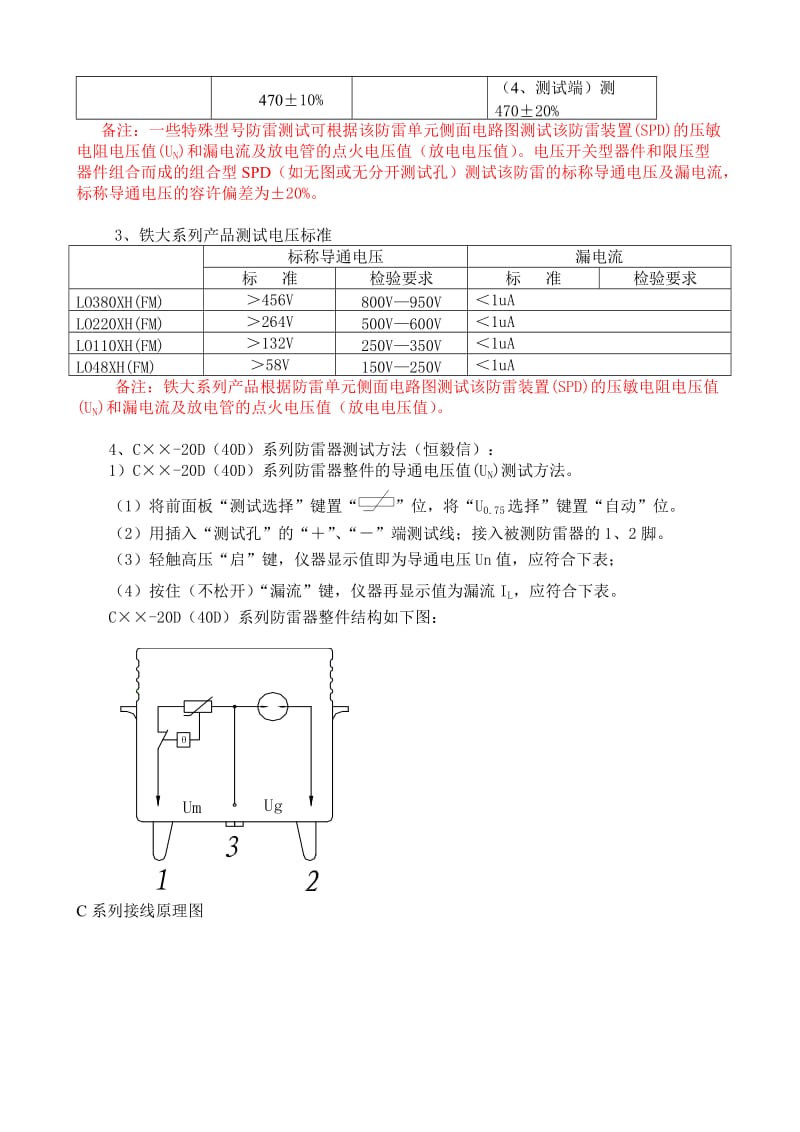 附表3：防雷单元(SPD)测试方法及标准.doc_第3页