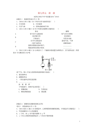 江西省2017中考化学研究复习第一部分考点研究第九单元溶液检测20170801347.wps