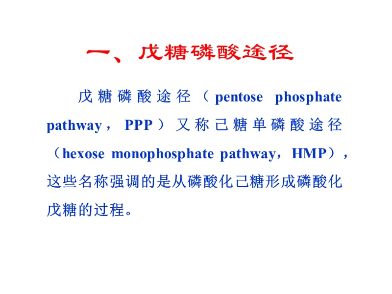生物化学第25章戊糖磷酸途径和糖的其他代谢途径.ppt_第2页