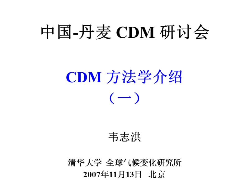 中国-丹麦CDM研讨会.ppt_第1页